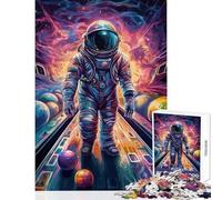 Puzzle da 1000 pezzi per adolescenti bowling astronauti pianeti giocattolo educativo regali per donne e uomini gioco educativo impegnativo da completare dimensioni 38x26cm