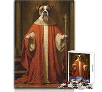 Puzzle da 1000 pezzi per adolescenti Boxer Dog The Pope Ideale per momenti di relax accoglienti Giocattolo da gioco con fustellatura di precisione Dimensioni 38x52cm