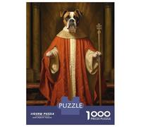 Puzzle Da 1000 Pezzi Per Adolescenti Boxer Dog The Pope Puzzle Per Adulti Gioco Pratico Decorazione Murale Regali Per Amici E Familiari 70x50cm/1000pcs
