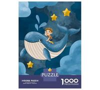 Puzzle Da 1000 Pezzi Per Adolescenti Boy Riding Whale in Sky Puzzle Per Adulti Giocattoli Fai Da Te Sfida Difficile Aiuta Ad Allenare Il Cervello 70x50cm/1000pcs
