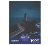Puzzle Da 1000 Pezzi Per Adolescenti Brittany Lighthouse at Night Puzzle Per Adulti Giocattolo Decorazione Da Parete Per Divertimento in Famiglia Gioco Stimolante Regali 52x38cm/1000pcs