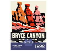 Puzzle Da 1000 Pezzi Per Adolescenti Bryce Canyon National Park Vintage Poster Puzzle Per Adulti Gioco Per Famiglie Decorazione Perfetta Attività Divertenti A Casa 70x50cm/1000pcs