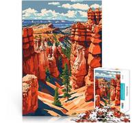 Puzzle da 1000 pezzi per adolescenti Bryce Canyon Utah Stati Uniti Gioco impegnativo con pezzi completamente interconnessi di forma casuale 75x50cm