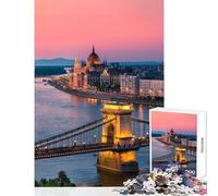 Puzzle da 1000 pezzi per adolescenti Budapest giocattoli antistress idee regalo giochi educativi con poster abbinato e foglio di quiz dimensioni 50x75cm