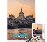 Puzzle da 1000 pezzi per adolescenti Budapest Ungheria Paesaggio urbano Giocattoli antistress Regali di Babbo Natale segreto Gioco impossibile Aiuta il cervello a esercitare Dimensioni 38x52cm