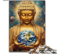 Puzzle da 1000 pezzi per adolescenti Buddha che regge la Terra, adatto a partire dai 14 anni, ideale come regalo per tutta la famiglia (dimensioni 26x38cm)
