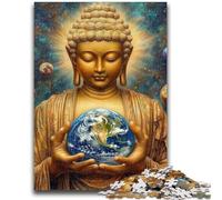 Puzzle da 1000 pezzi per adolescenti Buddha che regge la Terra per 14 anni e oltre Sfida educativa Attività divertenti a casa, regali di compleanno, regali di viaggio 50x75cm