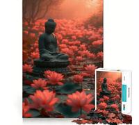 Puzzle da 1000 pezzi per adolescenti,Buddha in meditazione,decorazione per incastri precisi,gioco per esercizi mentali,gioco per il relax,regalo di Natale divertente (38x52cm)