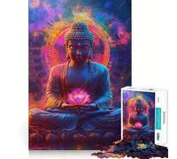 Puzzle da 1000 pezzi per adolescenti,Buddha,meditazione,gioco di squadra,concentrazione,divertimento,tempo libero,decorazione natalizia da parete (38x26cm)