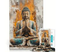 Puzzle da 1000 pezzi per adolescenti,Buddha,meditazione,pittura,decorazione,esercizio mentale,gioco per il tempo libero,regalo di Natale divertente (38x26cm)