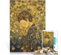 Puzzle da 1000 pezzi per adolescenti Buddha nel campo dorato Vacanza a casa: uccidere il tempo Regalo di compleanno, regali, arte murale 38x26cm