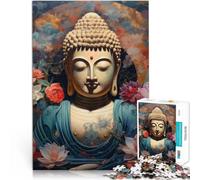 Puzzle da 1000 pezzi per adolescenti Buddha - Ritratto di pace interiore Analisi e logica Decorazione murale Regali unici per compleanno e Natale 38x26cm