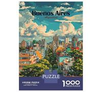 Puzzle Da 1000 Pezzi Per Adolescenti Buenos Aires Argentina Cityscape Illustration Puzzle Per Adulti Fai Da Te Giocattoli Antistress Regali Di Natale E Compleanno 70x50cm/1000pcs