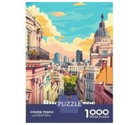 Puzzle Da 1000 Pezzi Per Adolescenti Buenos Aires, Argentina Cityscape Illustration Puzzle Per Adulti Gioco Rompicapo Modello Di Assemblaggio Regali Per Amici E Familiari 38x26cm/1000pcs