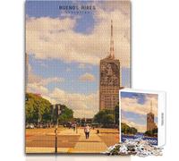Puzzle da 1000 pezzi per adolescenti Buenos Aires Gioco educativo per famiglie Sfida difficile Regalo divertente Dimensioni 50x75cm
