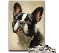 Puzzle da 1000 pezzi per adolescenti, Bulldog felice, antistress, sfida difficile, ideale come regalo per tutta la famiglia, 38x26cm