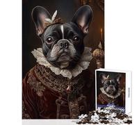Puzzle da 1000 pezzi per adolescenti Bulldog francese Rinascimento Re Giocattoli antistress Ottimi regali e giocattoli Gioco rompicapo Allena il tuo cervello e le tue mani Dimensioni 38x52cm