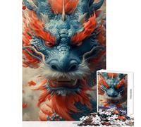 Puzzle da 1000 pezzi per adolescenti Buon Anno Drago Giochi Divertenti Vacanza Ammazza Tempo Giocattolo Decorazione da Parete Regali Unici per Compleanno e Natale (52X38cm)