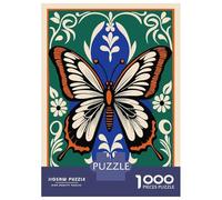 Puzzle Da 1000 Pezzi Per Adolescenti Butterfly Floral Art Puzzle Per Adulti Gioco Pratico Sfida Difficile Regali Per Amici E Familiari 38x26cm/1000pcs