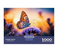 Puzzle Da 1000 Pezzi Per Adolescenti Butterfly on Purple Flower-2 Puzzle Per Adolescenti Gioco Rompicapo Regali Per Donne Attività Divertenti A Casa 70x50cm/1000pcs