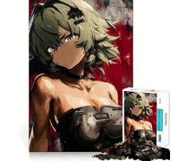 Puzzle da 1000 pezzi per adolescenti,Caesar Biker Anime Girl con capelli oliva,taglio netto,gioco cognitivo divertente,gioco per il tempo libero,decorazione natalizia per la casa (38x26cm)