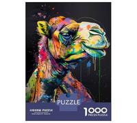 Puzzle Da 1000 Pezzi Per Adolescenti Camel Popart Painting Puzzle Per Adulti Giochi Per Famiglie Vacanze in Casa Passatempo Regali Unici Per Compleanni E Regali 38x26cm/1000pcs
