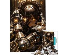 Puzzle da 1000 pezzi per adolescenti cameriera steampunk con braccio meccanico Puzzle educativo da 1000 pezzi un'opera d'arte per tutta la famiglia (38x26cm)