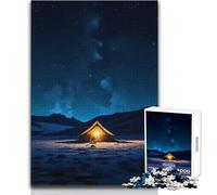 Puzzle da 1000 pezzi per adolescenti, campeggio sotto la Via Lattea, bellissimo gioco di design, difficile, duro, opera d'arte, regalo, dimensioni 38x52cm