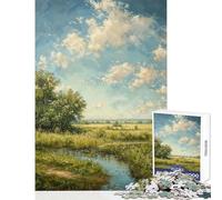 Puzzle da 1000 pezzi per adolescenti Campi estivi Giocattoli antistress Regalo per compleanni Giochi rilassanti Ogni pezzo è unico - dimensioni 38x52cm