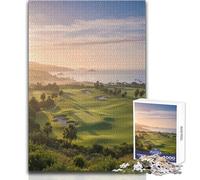 Puzzle da 1000 pezzi per adolescenti, campo da golf panoramico all'alba, ideale per momenti di relax, giocattolo da gioco con fustella di precisione, dimensioni 50x75cm