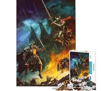 Puzzle da 1000 pezzi per adolescenti "Campo di battaglia maledetto" sfida educativa decorazione da parete gioco rilassante adatto a persone dai 14 anni in su (38x52cm)