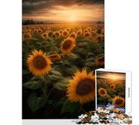 Puzzle da 1000 pezzi per adolescenti campo di girasoli terreni agricoli giocattolo decorazione da parete regali di compleanno gioco educativo aiuta a esercitare il cervello dimensioni 38x26cm