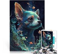 Puzzle da 1000 pezzi per adolescenti Cane Chihuahua Difficile da completare ma divertente e umoristico Regalo di compleanno, regali, arte murale 75x50cm