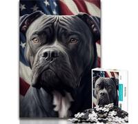 Puzzle da 1000 pezzi per adolescenti Cane Corso America USA Puzzle da 1000 pezzi giocattolo educativo antistress regalo per amici e familiari 75x50cm