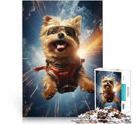 Puzzle da 1000 pezzi per adolescenti Cane nell'album rock degli anni '60 Gioco di famiglia per e con poster abbinato e foglio di quiz 38x26cm