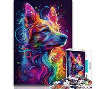 Puzzle da 1000 pezzi per adolescenti Cane psichedelico Puzzle da 1000 pezzi, impegnativo affare difficile come regalo per tutta la famiglia (dimensioni 38x26cm)
