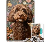 Puzzle da 1000 pezzi per adolescenti Cane seduto sul water, aiuta il cervello a esercitare i giocattoli avvincenti per coltivare la pazienza Decorazione perfetta 38x26cm