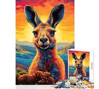 Puzzle da 1000 pezzi per adolescenti canguro caleidoscopio fai da te giocattoli opere d'arte regalo gioco educativo collezione di artisti belle arti (dimensioni 50x75cm)