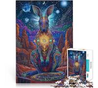Puzzle da 1000 pezzi per adolescenti Canguro colorato Antistress Vacanza in patria Uccidere il tempo Lista dei desideri con Babbo Natale 75x50cm