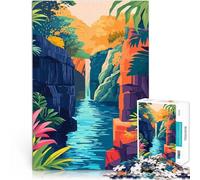 Puzzle da 1000 pezzi per adolescenti Canyon del fiume Cascata Natura Arte Giocattoli antistress è ideale come regalo per tutta la famiglia 75x50cm