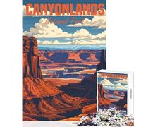 Puzzle da 1000 pezzi per adolescenti Canyonlands National Park Giocattolo Decorazione da parete Regalo per donne e uomini Gioco pratico Difficile da completare Dimensioni 38x26cm