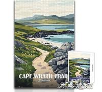 Puzzle da 1000 pezzi per adolescenti Cape Wrath Trail Scozia Paesaggio Arte Gioco educativo per famiglie Regalo di compleanno Opera d'arte Regalo Dimensioni 38x26cm