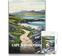 Puzzle da 1000 pezzi per adolescenti, Cape Wrath Trail, Scozia, paesaggio, gioco educativo per famiglie, sfida difficile, regalo divertente, dimensioni 50x75cm
