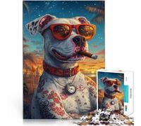 Puzzle da 1000 pezzi per adolescenti Capo dei cani Difficile da completare ma divertente e umoristico Giocattoli per la decorazione della casa 75x50cm