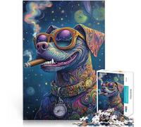 Puzzle da 1000 pezzi per adolescenti Capo dei cani Giocattolo educativo intellettuale decomprimente Adatto per la decorazione del desktop 38x26cm