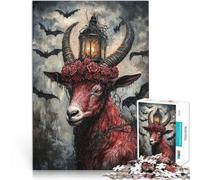 Puzzle da 1000 pezzi per adolescenti Capra del diavolo Antistress Vacanza in patria Uccidere il tempo Lista dei desideri con Babbo Natale 52x38cm