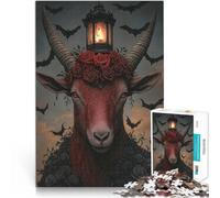 Puzzle da 1000 pezzi per adolescenti Capra del diavolo Difficile da completare ma divertente e umoristico Regalo di opere d'arte 75x50cm