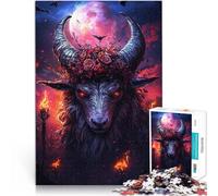 Puzzle da 1000 pezzi per adolescenti Capra del diavolo per il giocattolo di sfida del gioco educativo Regalo di compleanno, regali, arte murale 75x50cm