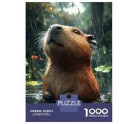 Puzzle Da 1000 Pezzi Per Adolescenti Capybara in The Rain Puzzle Per Adulti Gioco Rompicapo Difficile Divertente Attività A Casa 52x38cm/1000pcs