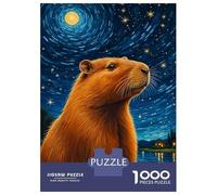 Puzzle Da 1000 Pezzi Per Adolescenti Capybara Starry Night Puzzle Per Adulti Gioco Rompicapo Antistress Per Compleanno, Natale 52x38cm/1000pcs